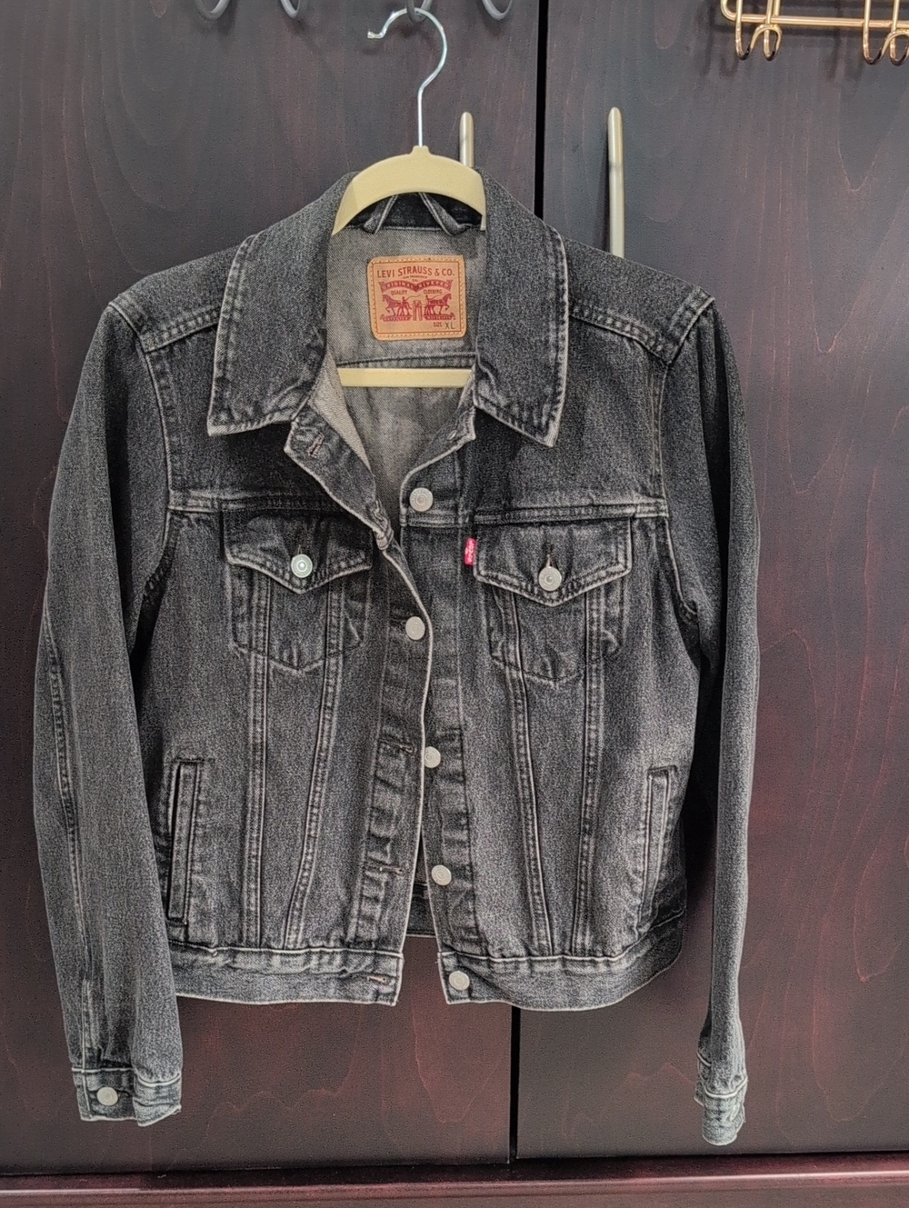 Levi's Charcoal Denim Trucker M